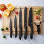 6-Piece Stainless Steel Knife Set with Peeler – Professional Kitchen Knives