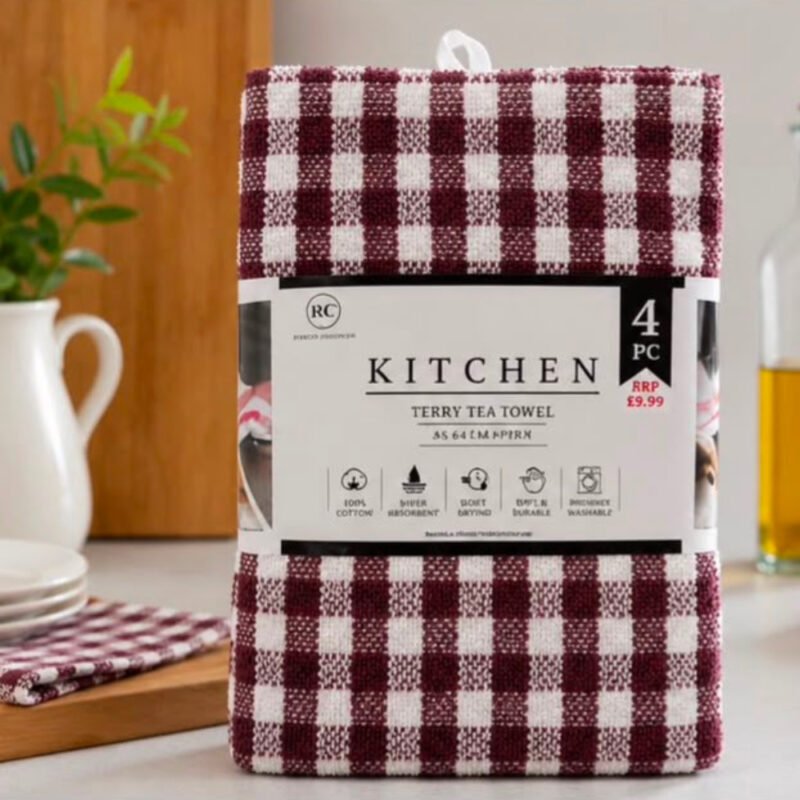 maroon kitchen towel